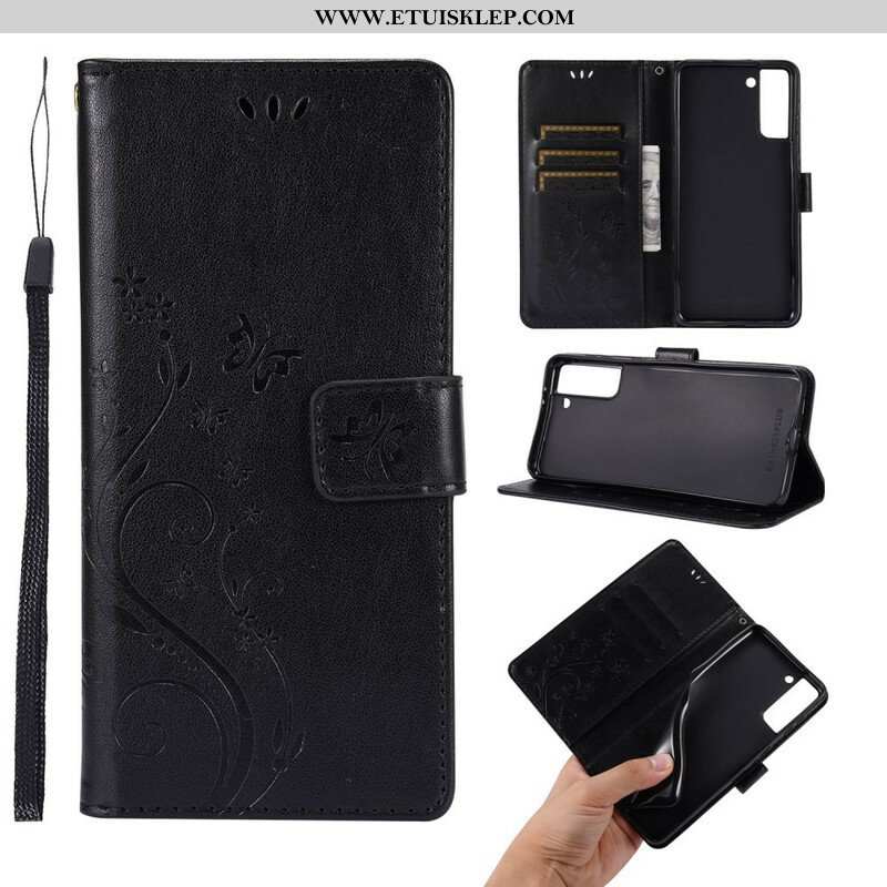 Etui Folio do Samsung Galaxy S21 Plus 5G Motyle Na Wietrze